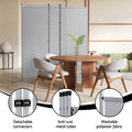 Artiss 3-Panel Room Divider - 260x180cm Grey Fabric Screen - SuperSaverAU - view 5