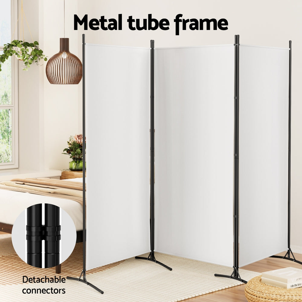 Artiss 3 Panel Room Divider Screen - White 260x180cm - SuperSaverAU - view 4
