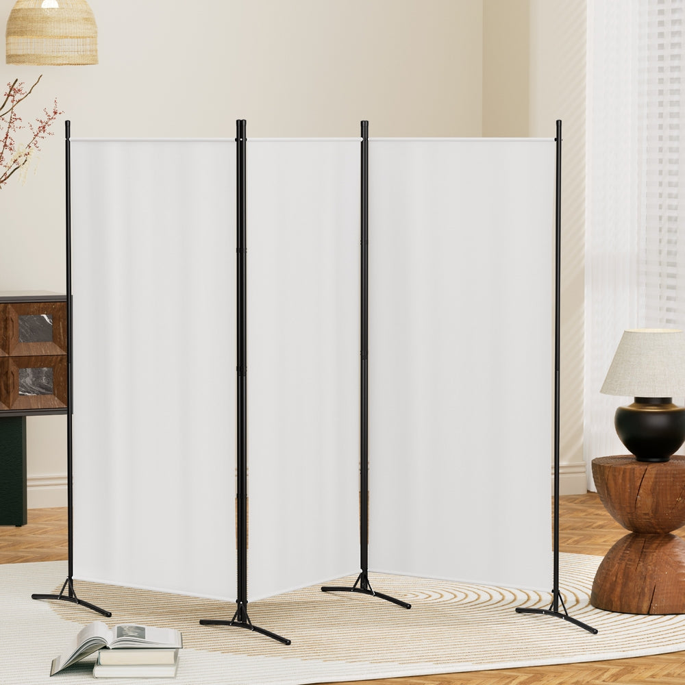 Artiss 3 Panel Room Divider Screen - White 260x180cm - SuperSaverAU - view 7