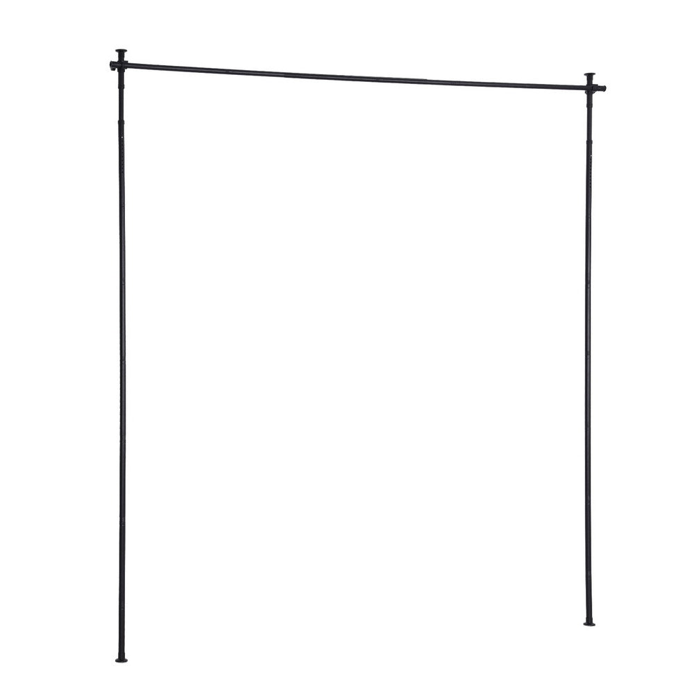 Artiss Adjustable Room Divider Curtain Rod Black 74-182cm