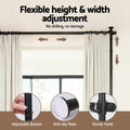 Artiss Black Extendable Room Divider Curtain Rod Adjustable Privacy Stand