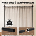 Artiss Black Extendable Room Divider Curtain Rod Adjustable Privacy Stand