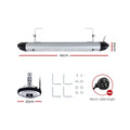 Devanti 1500W Hanging Infrared Heater with Remote - Black