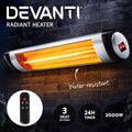 Devanti 2000W Infrared Radiant Strip Heater - Black