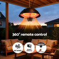 Devanti 1500W Hanging Infrared Patio Heater - Black