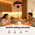 Devanti 1500W Hanging Infrared Patio Heater - Black