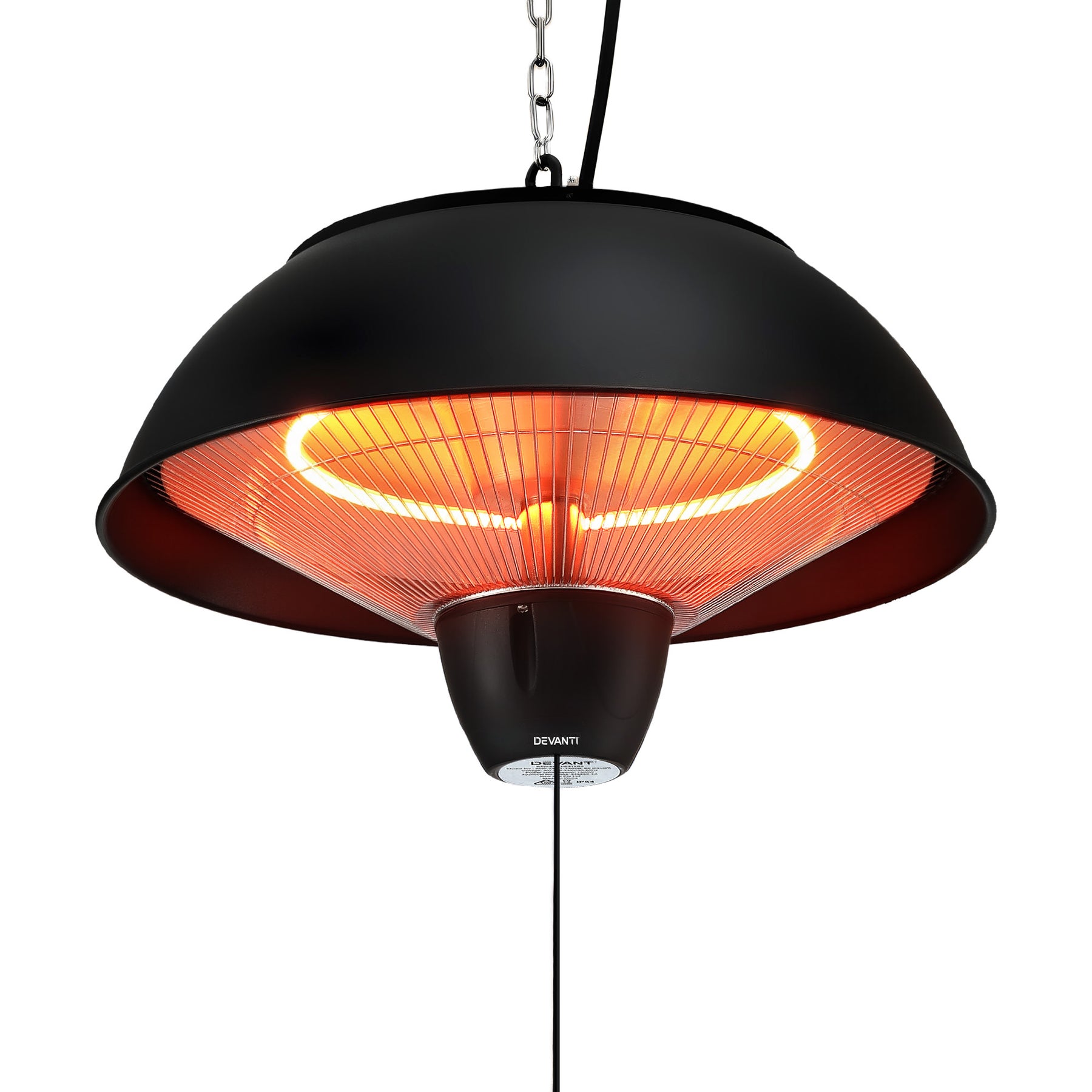 Devanti 1500W Hanging Infrared Patio Heater - Black