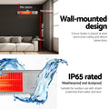 Devanti 2000W Infrared Strip Heater with Remote - Silver