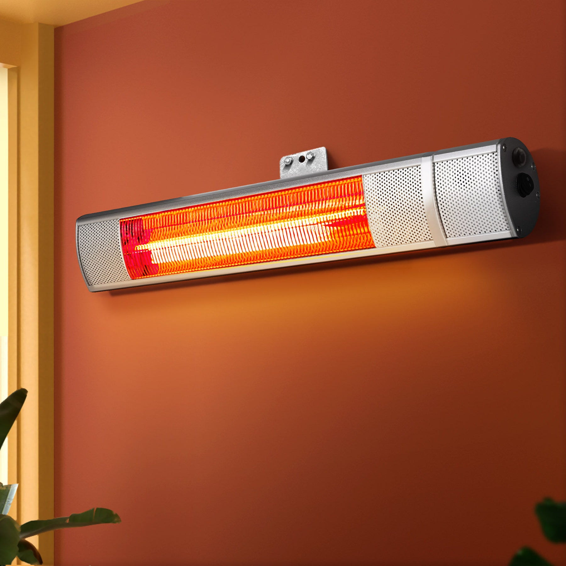 Devanti 2000W Infrared Strip Heater with Remote - Silver