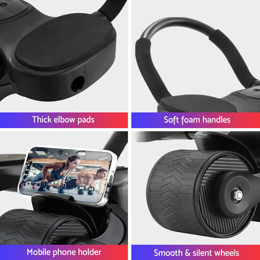 Everfit Ab Roller Automatic Rebound Abdominal Exercise Wheel Home Gym Workout - SuperSaverAU - view 6