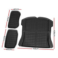 Premium Tesla Model 3 2021-2024 3 Piece Rubber Cargo Trunk Mat Set