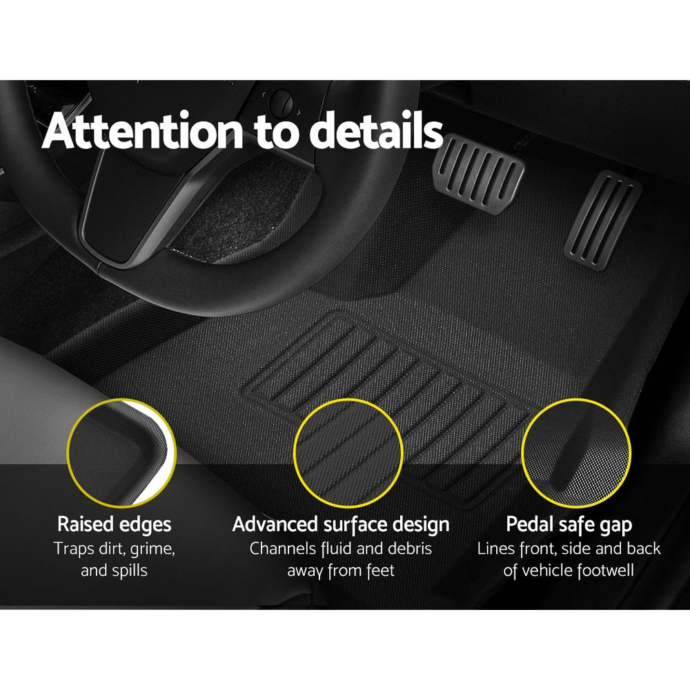 Weisshorn Tesla Model Y 2021-2024 Rubber Floor Mats - RHD