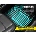 Weisshorn Toyota RAV4 Rubber Floor Mats Black 2019-2022