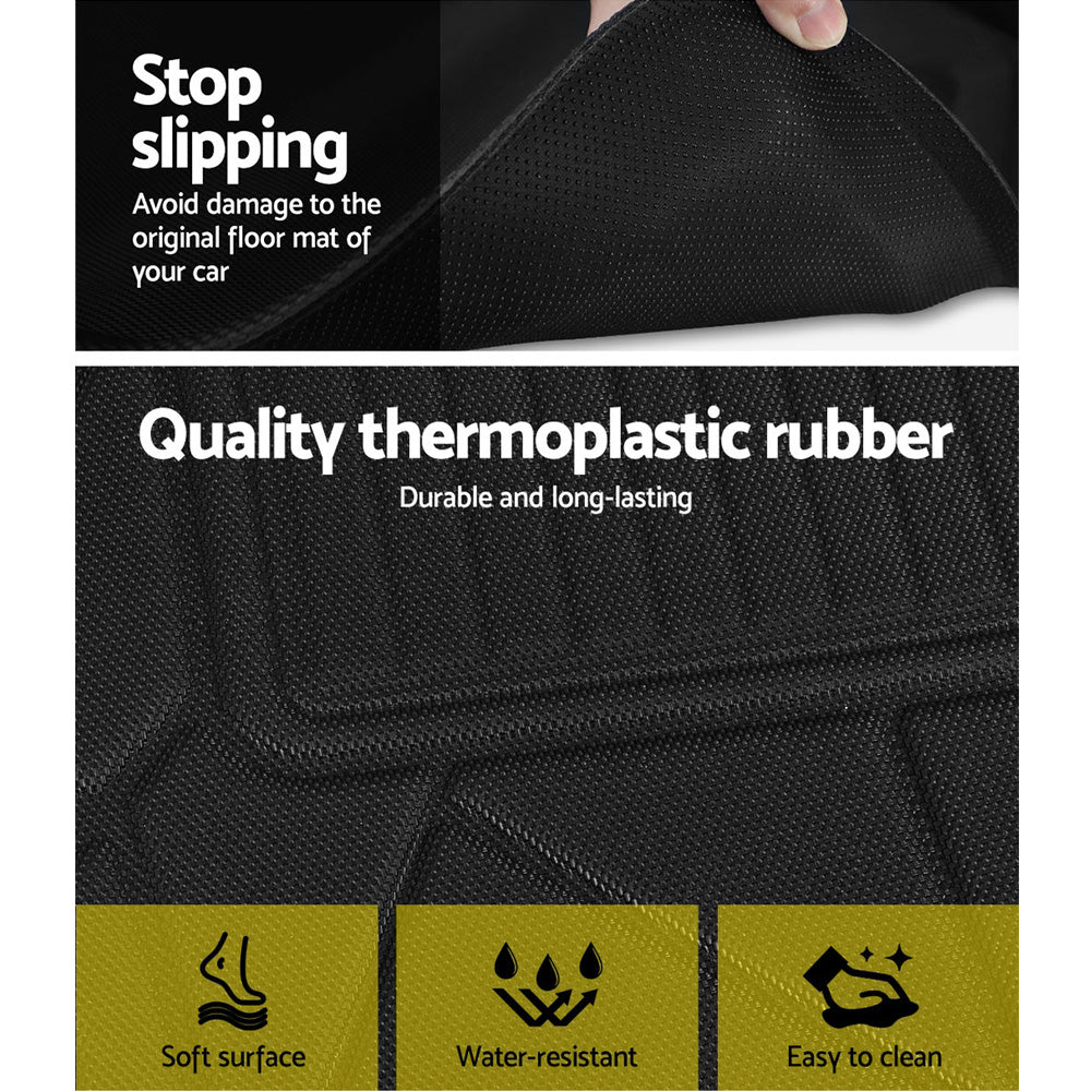 Weisshorn Toyota RAV4 Rubber Floor Mats Black 2019-2022
