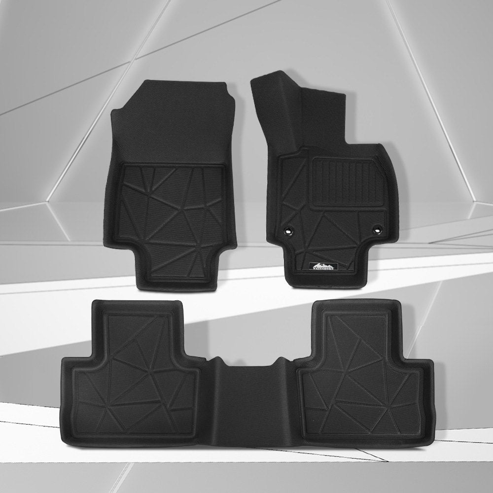Weisshorn Toyota RAV4 Rubber Floor Mats Black 2019-2022