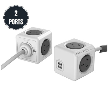 Allocacoc PowerCube With 4 Power Outlets And 2 USB Ports 2 x 1.5M