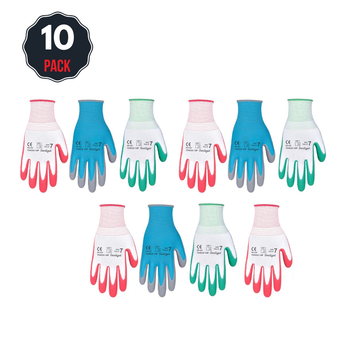 Groupe BBH Latex Foam Gloves 10 Pack