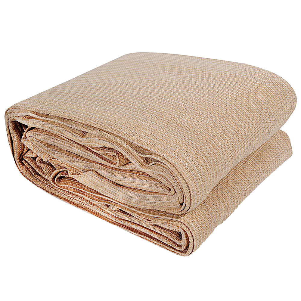 Instahut Shade Sail 2x4m Rectangle 280GSM UV Block Sand Beige Cloth - SuperSaverAU - view 1