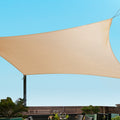Instahut Shade Sail 2x4m Rectangle 280GSM UV Block Sand Beige Cloth - SuperSaverAU - view 6