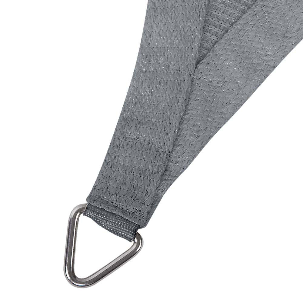 Instahut Shade Sail 3x3m Grey 280GSM UV Block 98% Weather Resistant - SuperSaverAU - view 2