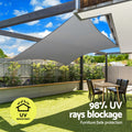 Instahut Shade Sail 3x4m Rectangle Canopy 280gsm UV Block, Weather Resistant - SuperSaverAU - view 4