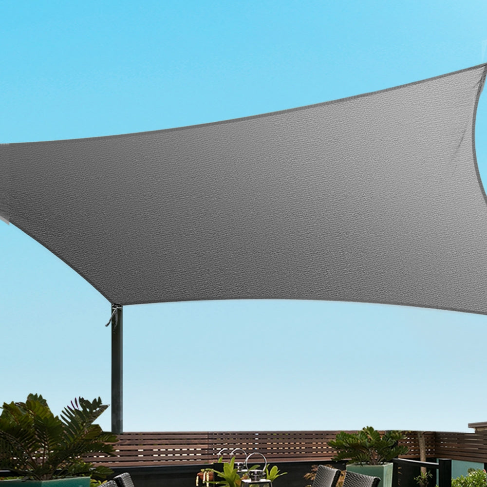 Instahut Shade Sail 3x4m Rectangle Canopy 280gsm UV Block, Weather Resistant - SuperSaverAU - view 5