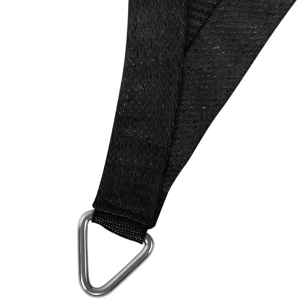 Instahut Shade Sail 5x5x5m Triangle 280GSM Black UV Block 98% Weather Resistant - SuperSaverAU - view 3