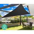 Instahut Shade Sail 5x5x5m Triangle 280GSM Black UV Block 98% Weather Resistant - SuperSaverAU - view 6