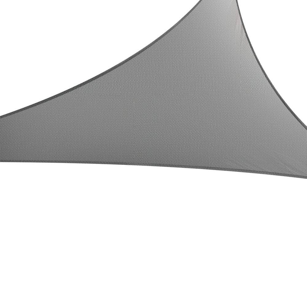 Instahut Shade Sail Triangle 280g/m² UV Block 5x5x7.1m Grey Weather Resistant - SuperSaverAU - view 1
