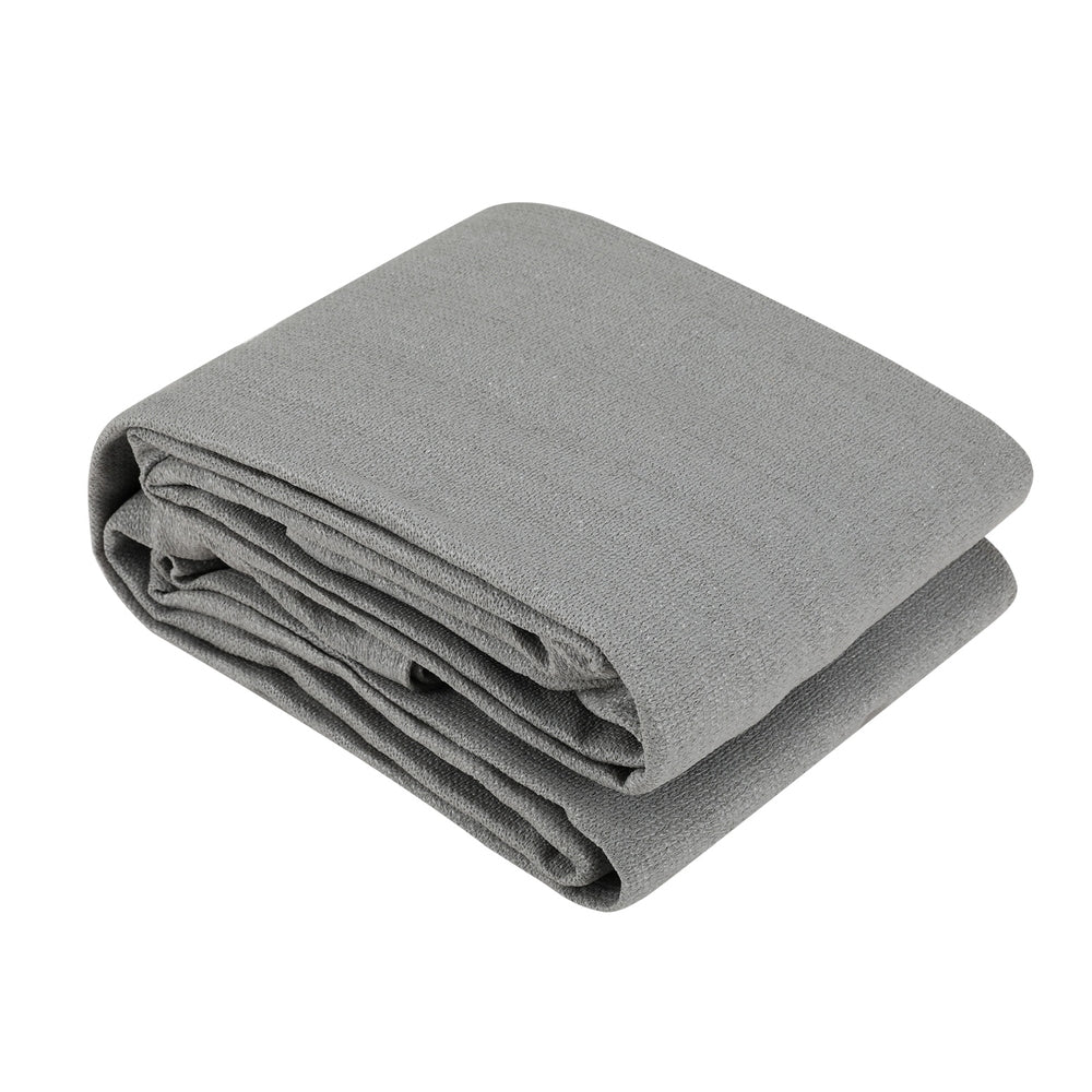 Instahut Shade Sail Triangle 280g/m² UV Block 5x5x7.1m Grey Weather Resistant - SuperSaverAU - view 3