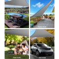 Instahut Shade Sail 6x6x6m Triangle 280GSM Grey UV Block 98% Weather Resistant - SuperSaverAU - view 4