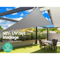Instahut Shade Sail 6x6x6m Triangle 280GSM Grey UV Block 98% Weather Resistant - SuperSaverAU - view 6