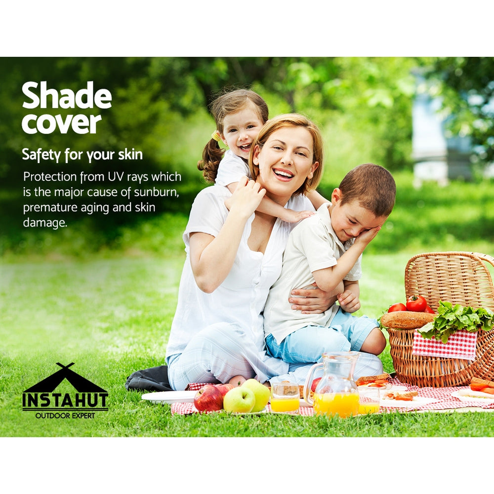 Instahut Shade Sail 6x6x6m Triangle 280GSM Grey UV Block 98% Weather Resistant - SuperSaverAU - view 7