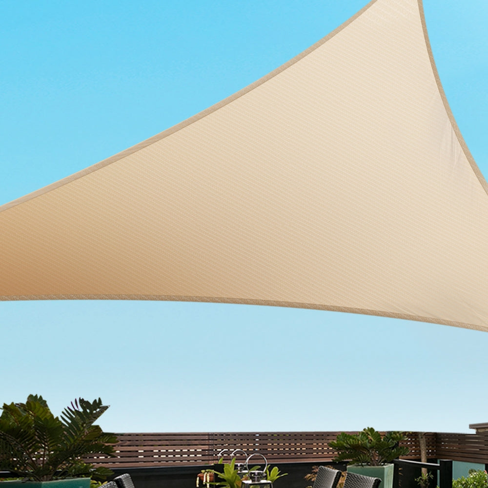 Instahut Shade Sail Triangle Sun Canopy 3.6x3.6x3.6M, UV Block, Weather Resistant - SuperSaverAU - view 4
