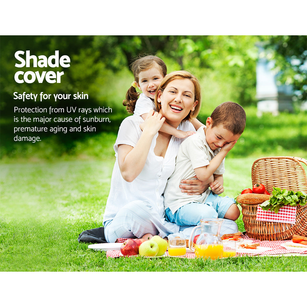 Instahut Shade Sail 3x6m Rectangle 185GSM 95% UV Block Sand Beige - SuperSaverAU - view 5