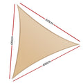 Instahut Shade Sail Triangle Sun Canopy 6.1x6.1x6.1M UV Block, Weather Resistant - SuperSaverAU - view 1