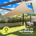 Instahut Shade Sail Triangle Sun Canopy 6.1x6.1x6.1M UV Block, Weather Resistant - SuperSaverAU - view 4