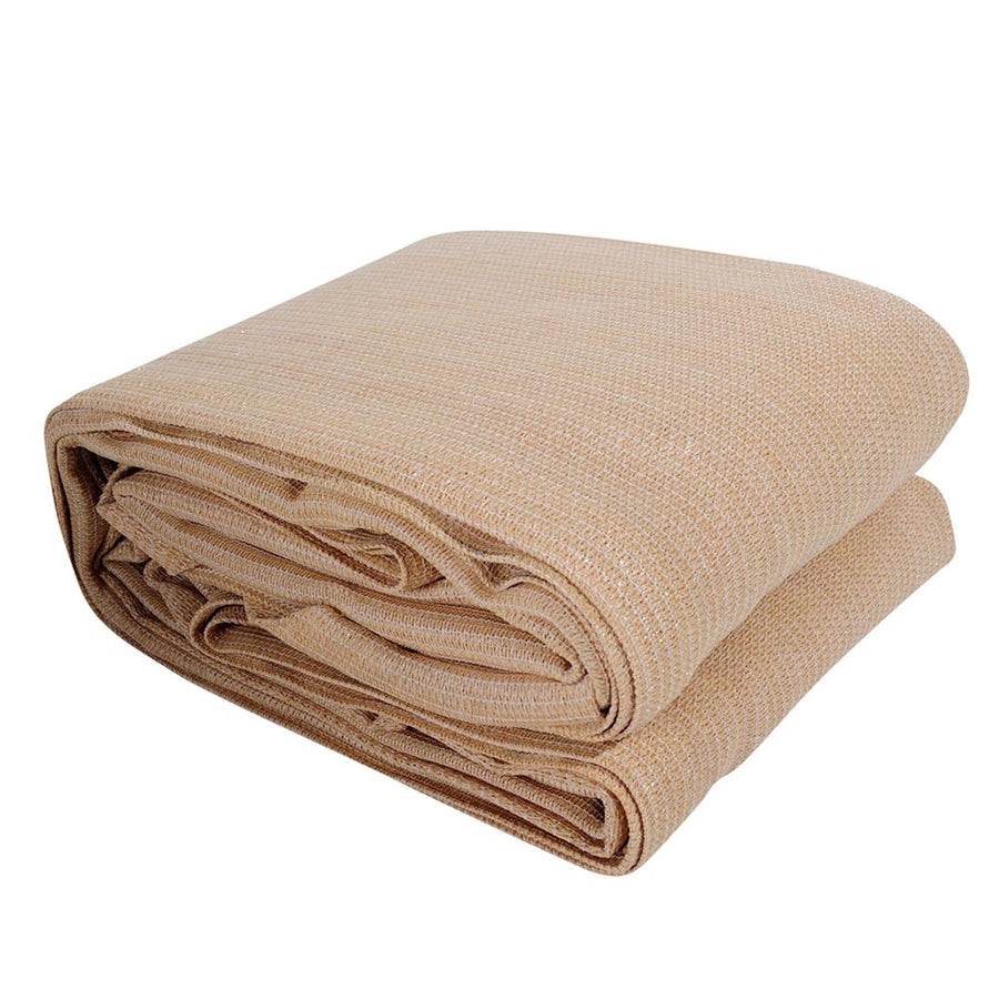 Instahut Shade Sail 3x4m Rectangle 280GSM UV Block Sand Beige - SuperSaverAU - view 1