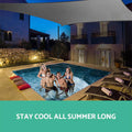 Instahut Shade Sail 3x5m Rectangle 280GSM Grey UV Block 98% Weather Resistant - SuperSaverAU - view 6