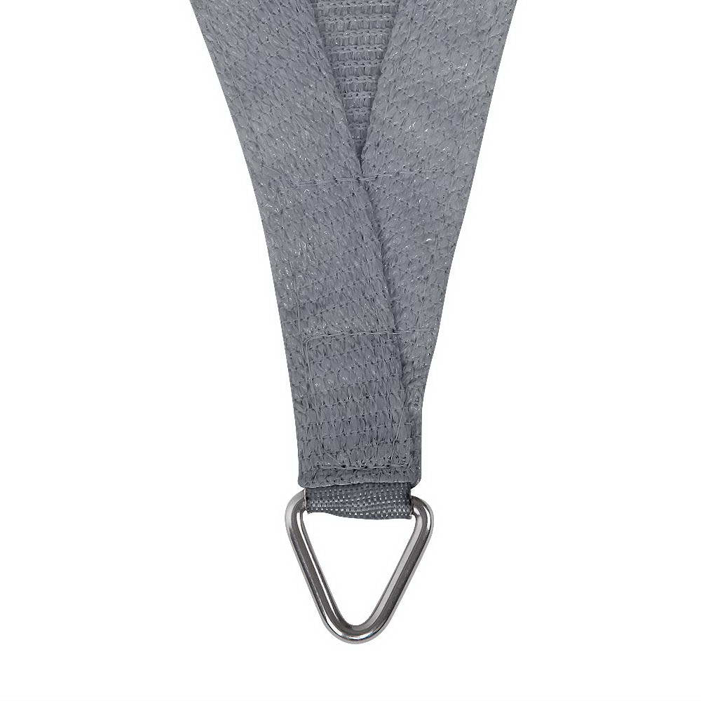 Instahut Shade Sail 5x5x5m Triangle 280GSM Grey UV Block 98% Weather Resistant