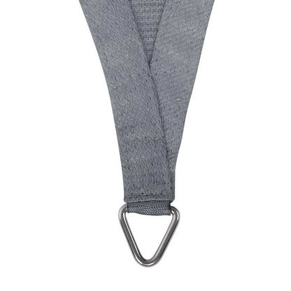 Instahut Shade Sail 5x5x5m Triangle 280GSM Grey UV Block 98% Weather Resistant