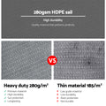 Instahut Shade Sail 5x5x5m Triangle 280GSM Grey UV Block 98% Weather Resistant - SuperSaverAU - view 5