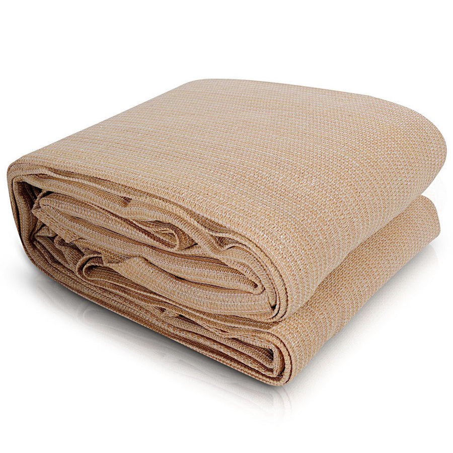 Instahut Shade Sail 2x4m Rectangle 185GSM UV Block Sand Beige Cloth - SuperSaverAU - view 1