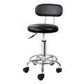 Artiss Salon Stool Swivel Chair Backrest Black - SuperSaverAU - view 1
