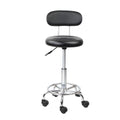 Artiss Salon Stool Swivel Chair Backrest Black - SuperSaverAU - view 3