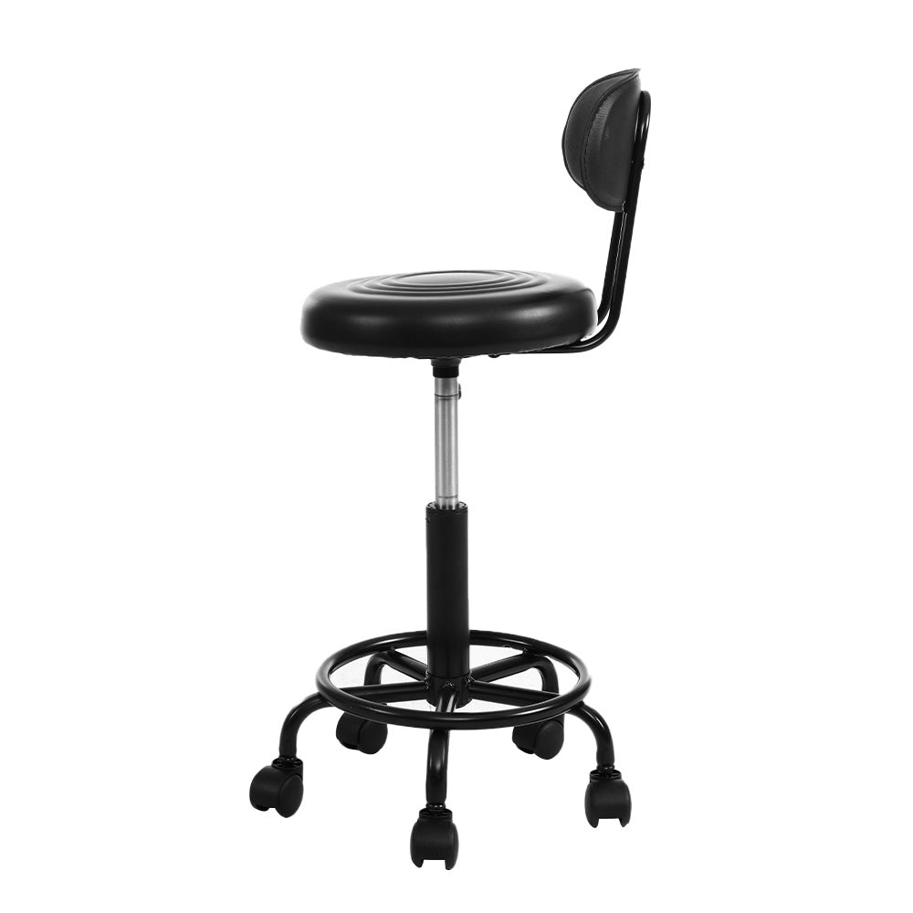 Artiss Salon Stool Swivel Chair Backrest - SuperSaverAU - view 4