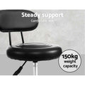 Artiss Salon Stool Swivel Chair Backrest - SuperSaverAU - view 6