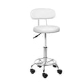 Artiss Salon Stool Swivel Chair Backrest White - SuperSaverAU - view 1