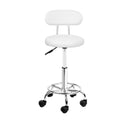 Artiss Salon Stool Swivel Chair Backrest White - SuperSaverAU - view 3