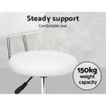 Artiss Salon Stool Swivel Chair Backrest White - SuperSaverAU - view 6